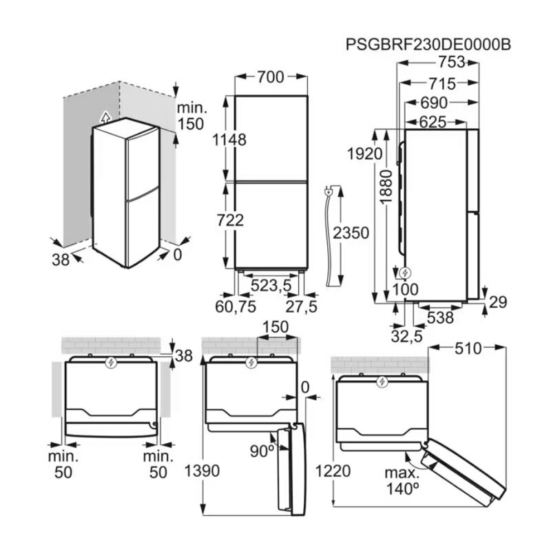 Frigorífico Combi AEG ORC6M481EX – 481 L, Total No Frost, Inox antihuellas