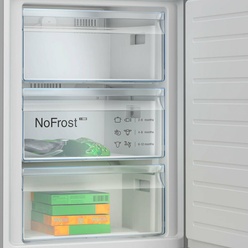 Frigorífico combi Balay 3KFA865XI – Clase A, 363 L, Total No Frost