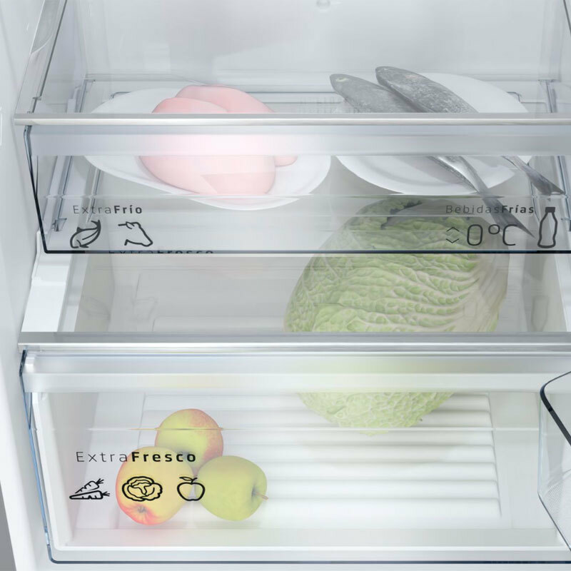 Frigorífico combi Balay 3KFB664XE – Inox antihuellas, Total No Frost, 321 L