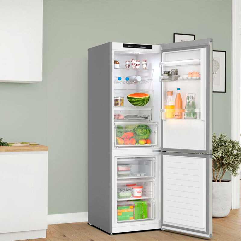 Frigorífico Combi Bosch KGN362ICF – 321 L, Total No Frost, Inox Antihuellas