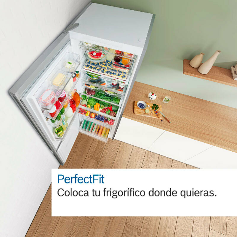 Frigorífico combi Bosch KGN36NLEA – 305 L, Total NoFrost, Inox antihuellas