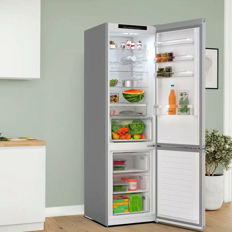 Frigorífico combi Bosch KGN392LAG – Inox antihuellas, 363 L, Total No Frost