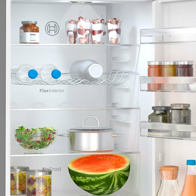 Frigorífico Combi Bosch KGN392XCF – 363 L, Total NoFrost, Acero negro antihuellas