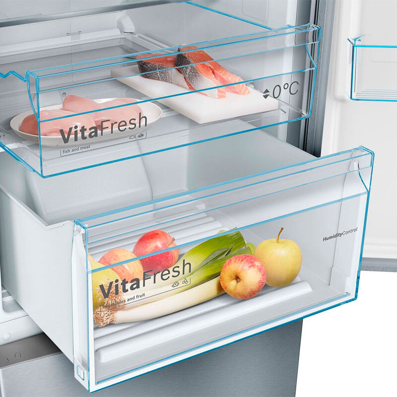 Frigorífico combi Bosch KGN39VIEB – 368 L, Total NoFrost, Inox antihuellas