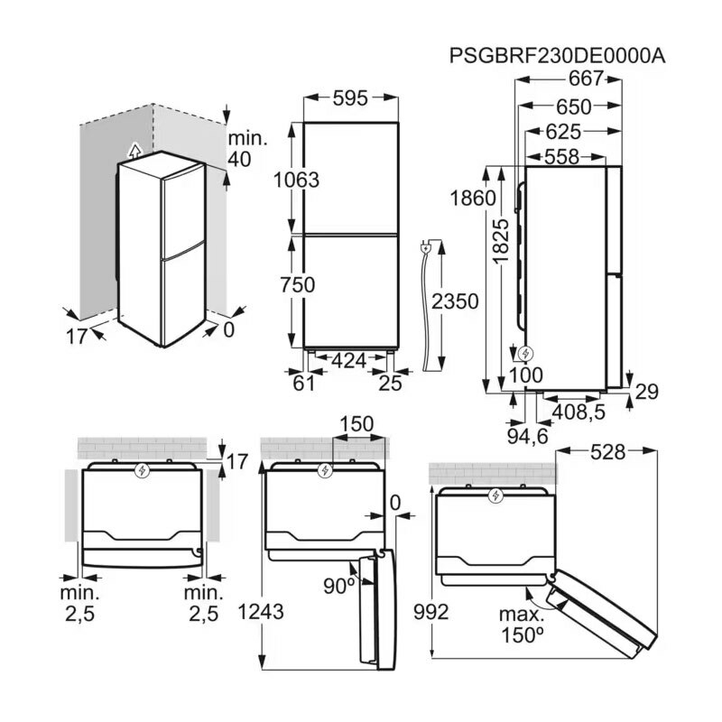 Frigorífico combi Electrolux LNT6ME32U2 – 330 L, Total No Frost, Acero inoxidable