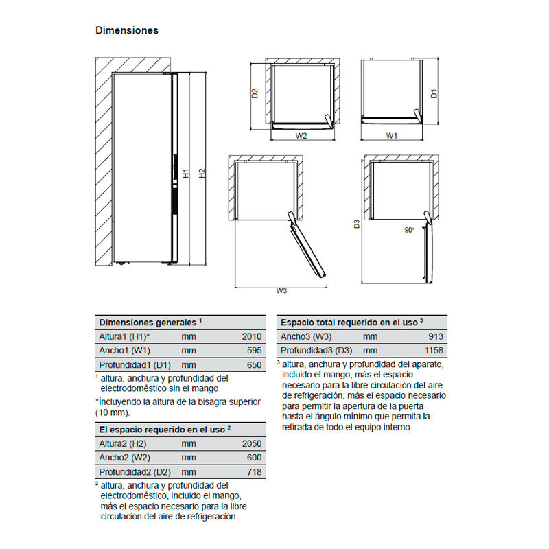 Frigorífico combi Electrolux LNT6ME36U – 366 L, Total No Frost, Inox