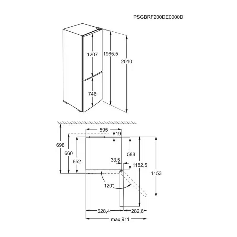 Frigorífico combi Electrolux LNT6ME36W2 – TwinTech Total No Frost, 366 L, 38 dB
