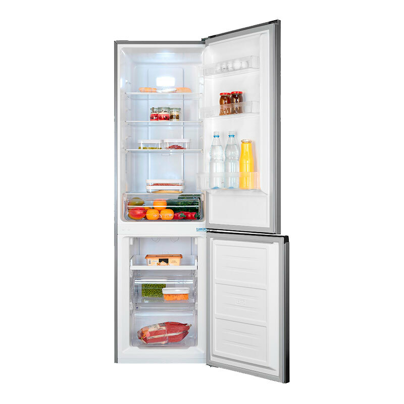 Frigorífico combi Exquisit KGC265-70-NF-040C – 253 L, Total No Frost, Inox