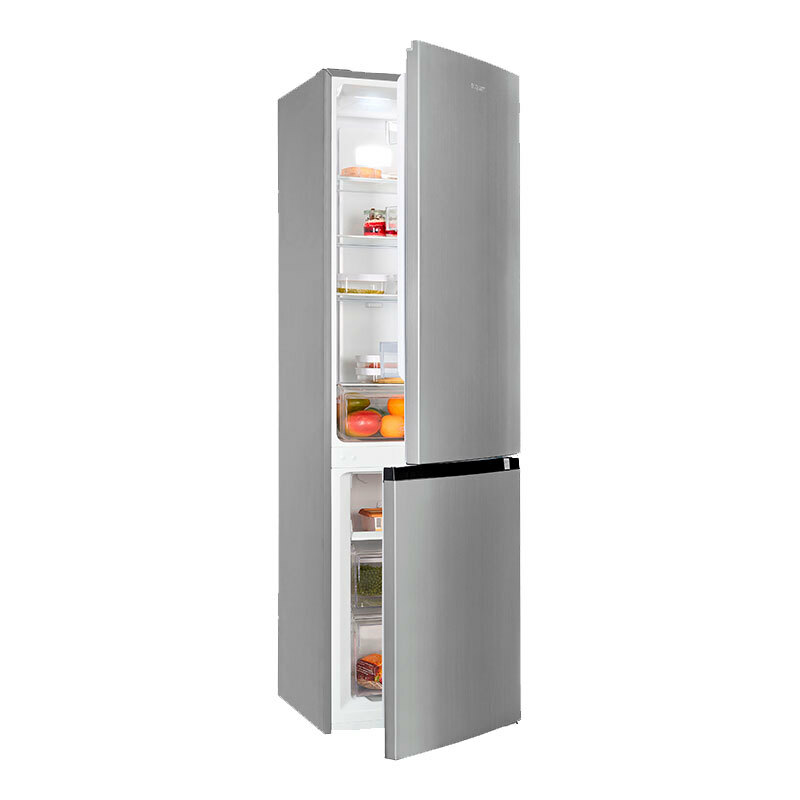 Frigorífico combi Exquisit KGC265-70-NF-040C – 253 L, Total No Frost, Inox