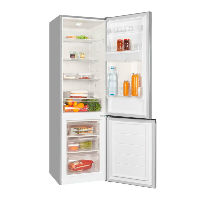 Frigorífico combi Exquisit KGC265-70-WS-040E – 260 L, No Frost, Dispensador de agua