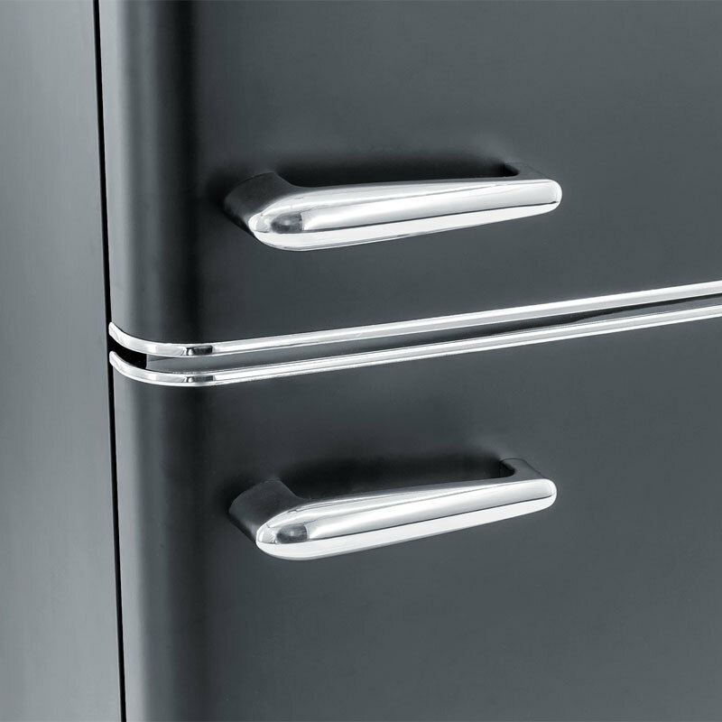 Frigorífico combi Exquisit RKGC250-70-H-160E – 244 L, Negro mate, Clase E