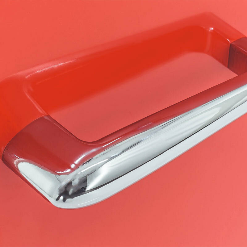 Frigorífico combi Exquisit RKGC250-70-H-160E – 244 L, Rojo retro, Congelador inferior