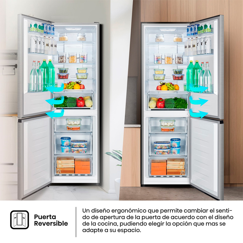 Frigorífico combi Hisense RB390N4BCC – 304 L, Total No Frost, Inverter