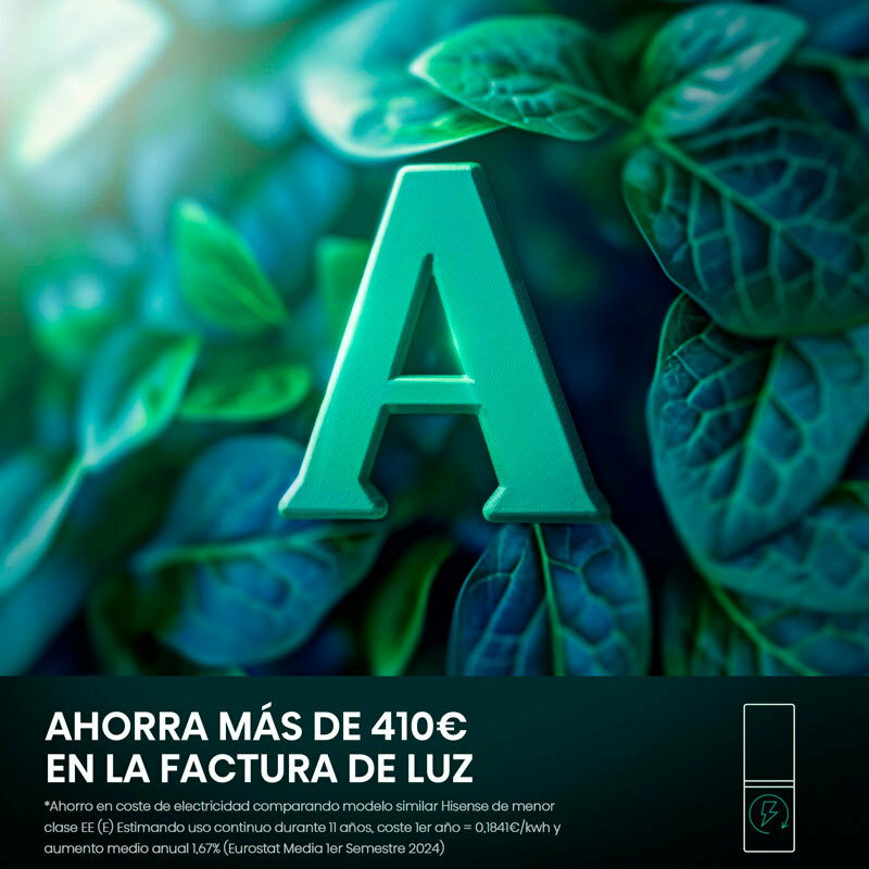 Frigorífico combi Hisense RB440N4ACA – 336 L, Total No Frost, Clase A