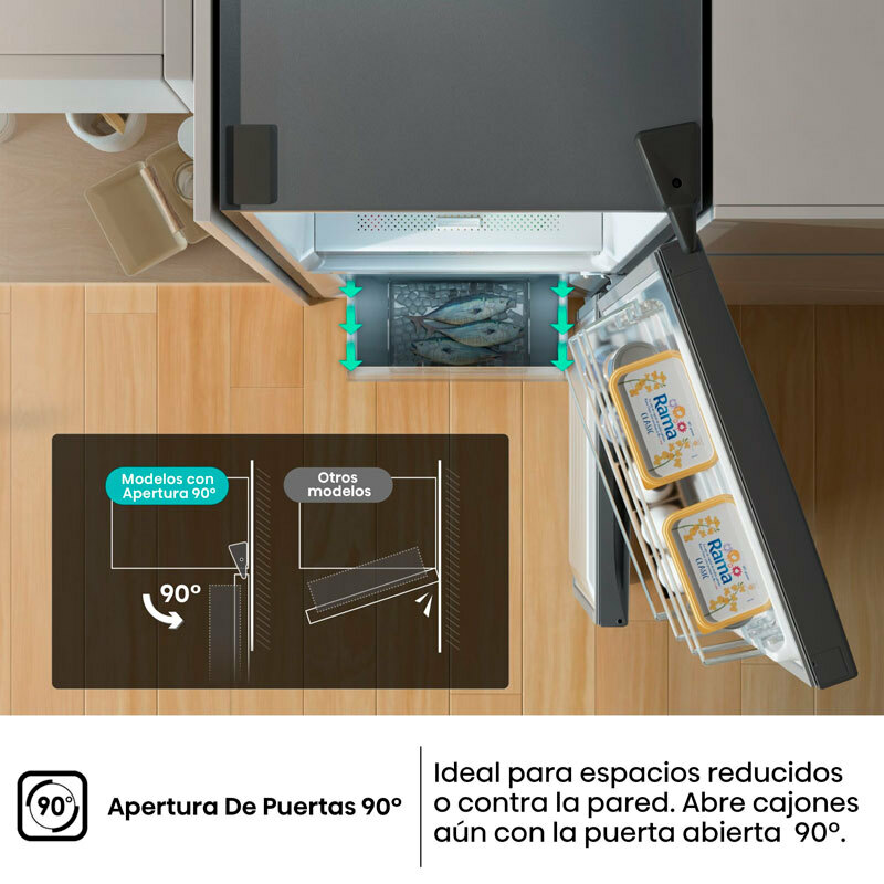 Frigorífico combi Hisense RB440N4ACA – 336 L, Total No Frost, Clase A