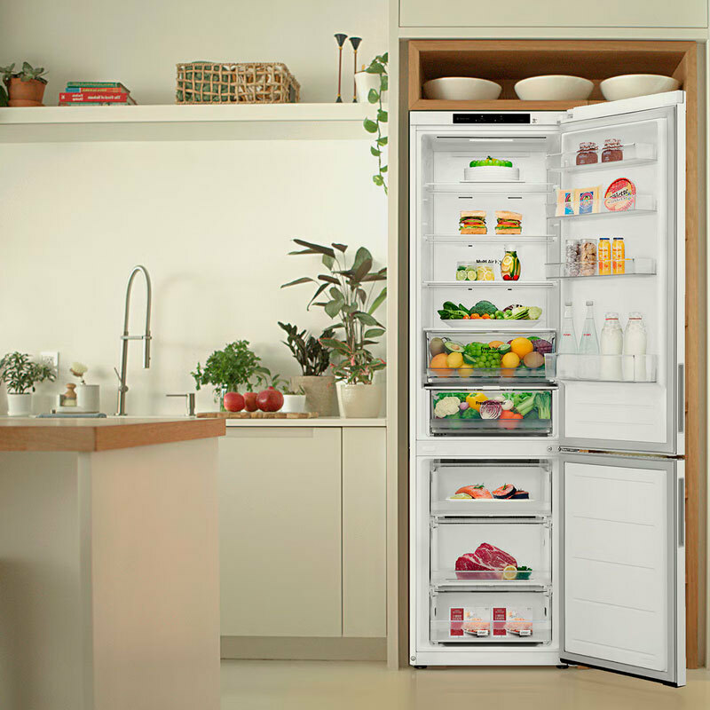Frigorífico Combi LG GBV21NCDSW – 344 L, Total No Frost, Compresor garantía vitalicia