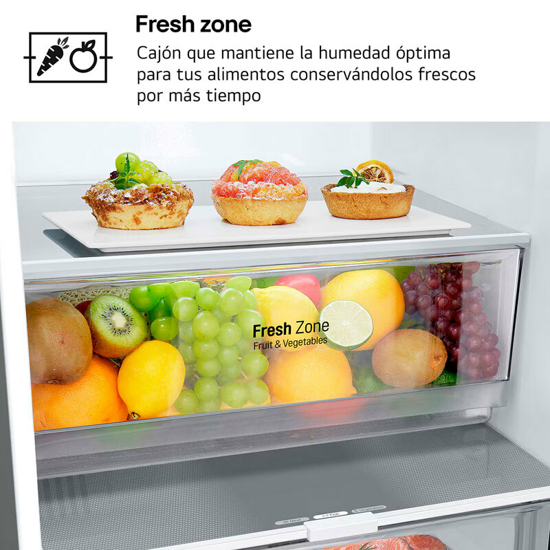 Frigorífico combi LG GBV22NCDPY – 387 L, Total No Frost, Inox antihuellas
