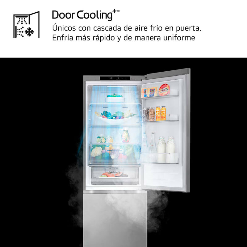 Frigorífico combi LG GBV3100APY – 344 L, Total No Frost, Inox antihuellas
