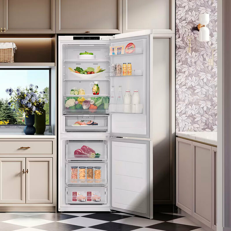 Frigorífico Combi LG GBV3100ASW – 374 L, Total No Frost, Smart Inverter