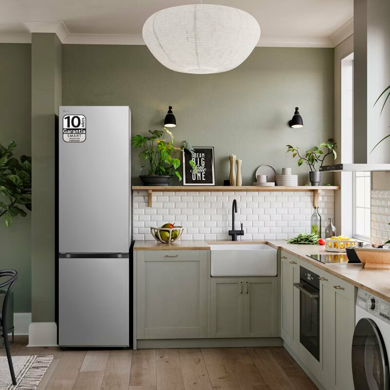 Frigorífico combi LG GBV3200CPY – 387 L, Total No Frost, Inox antihuellas