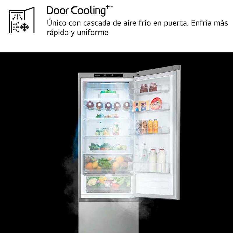 Frigorífico combi LG GBV3200CPY – 387 L, Total No Frost, Inox antihuellas