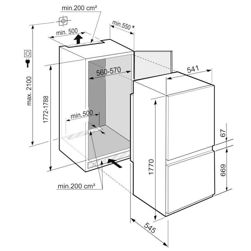 Frigorífico combi integrable Liebherr ICNSf-5103-20 001 O – NoFrost, DuoCooling, 253 L