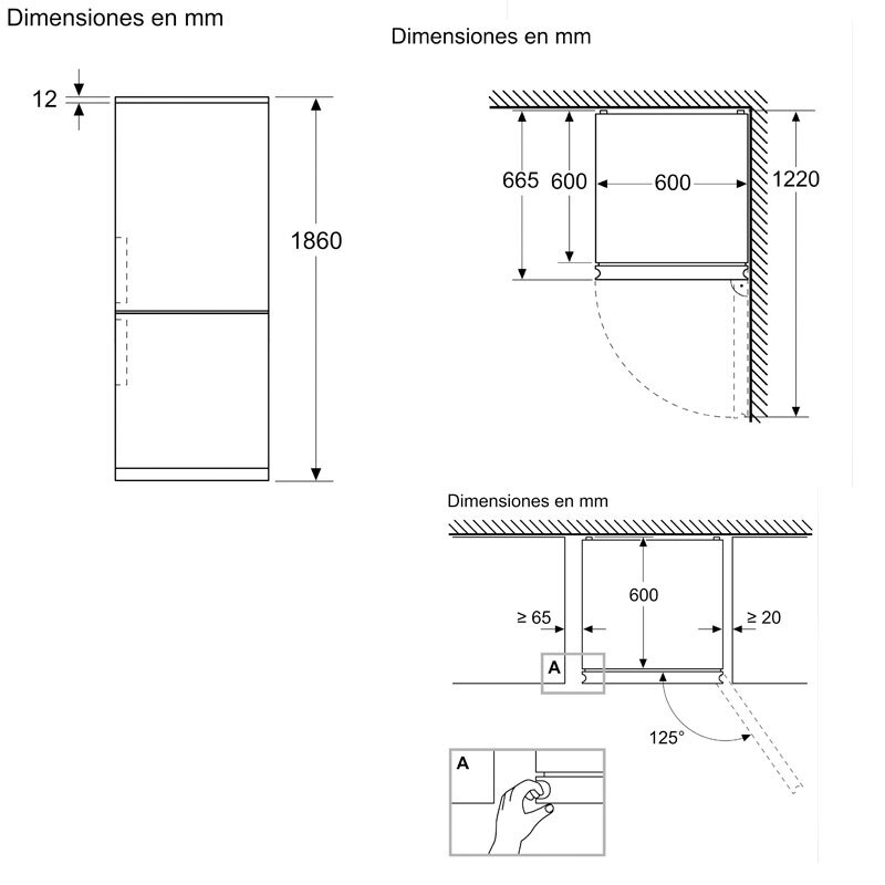 Frigorífico combi Siemens KG36NXIDF – 321 L, Total No Frost, 35 dB
