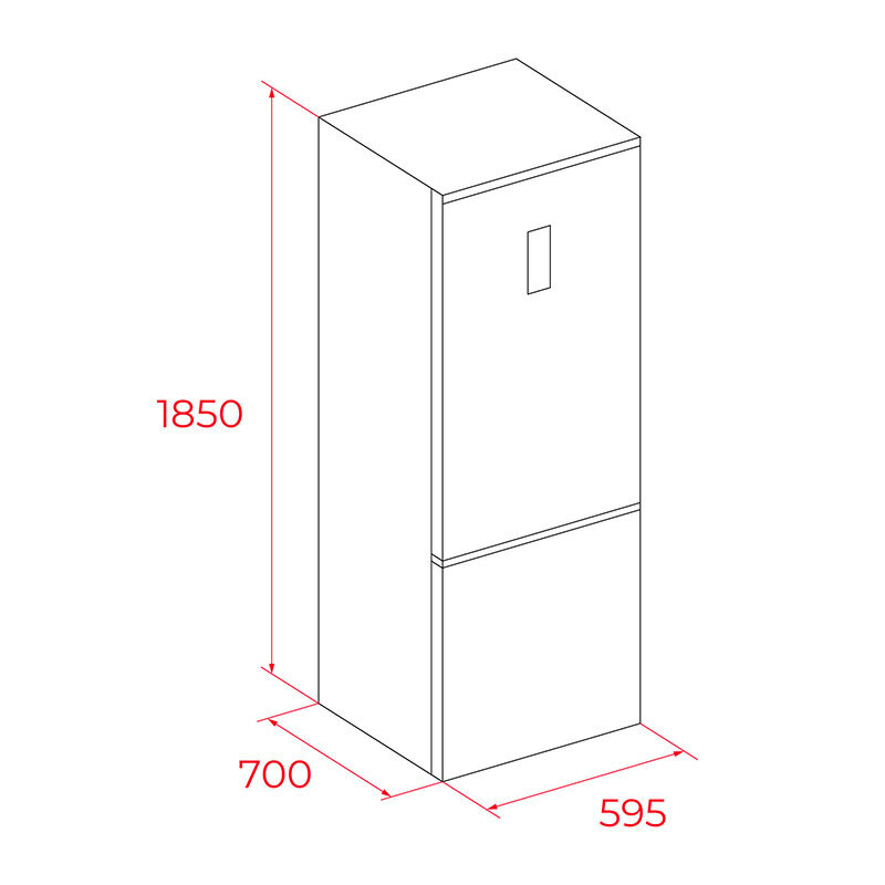 Frigorífico combi Teka RBF68670 – 373 L, Total No Frost, Inverter silencioso