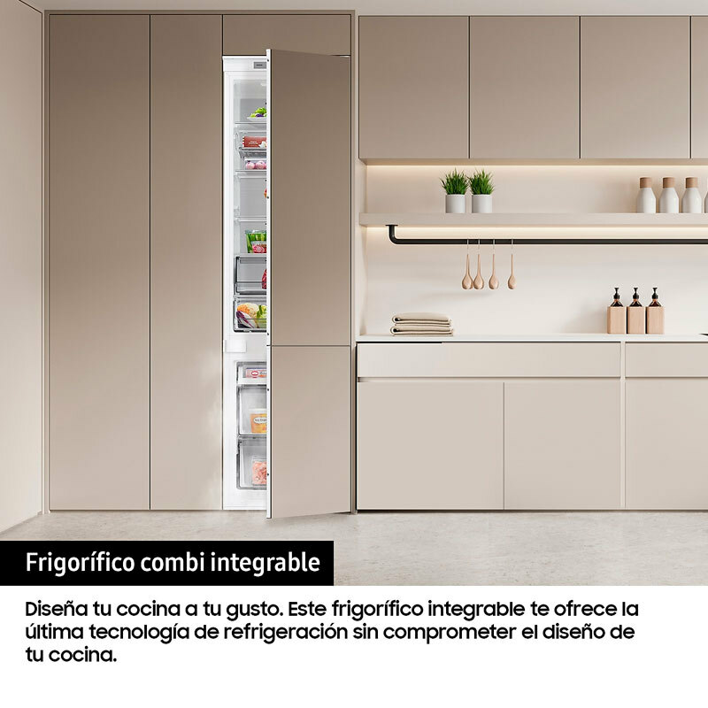 Frigorífico combi integrable Samsung BRB70F26DES0EF – 267 L, No Frost, 35 dB