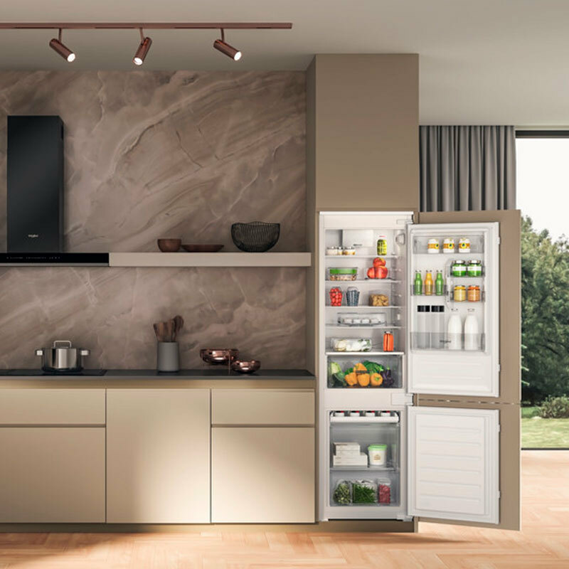 Frigorífico combi integrable Whirlpool WHC18D031A1 – 268 L, No Frost, 34 dB
