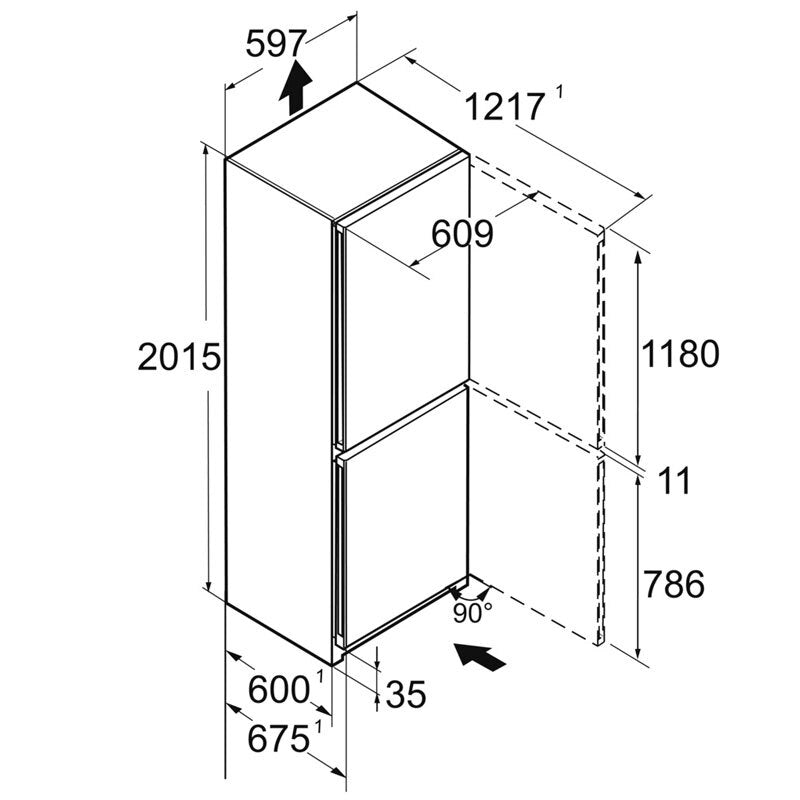 Frigorífico combi Liebherr CBNd 5723-20 001 – 360 L, BioFresh, NoFrost