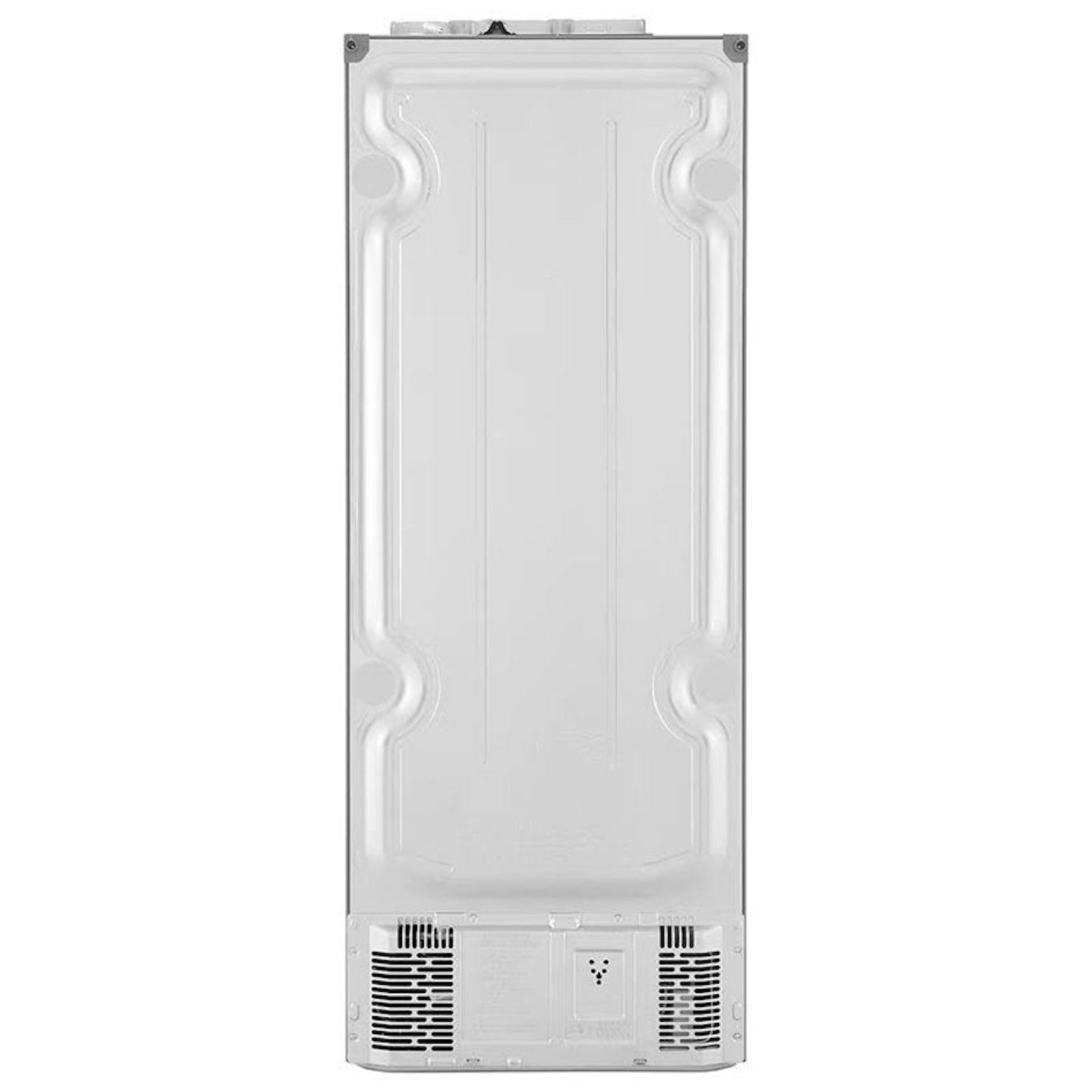 LG GBB569NSAFB frigorífico combi visto por la parte trasera