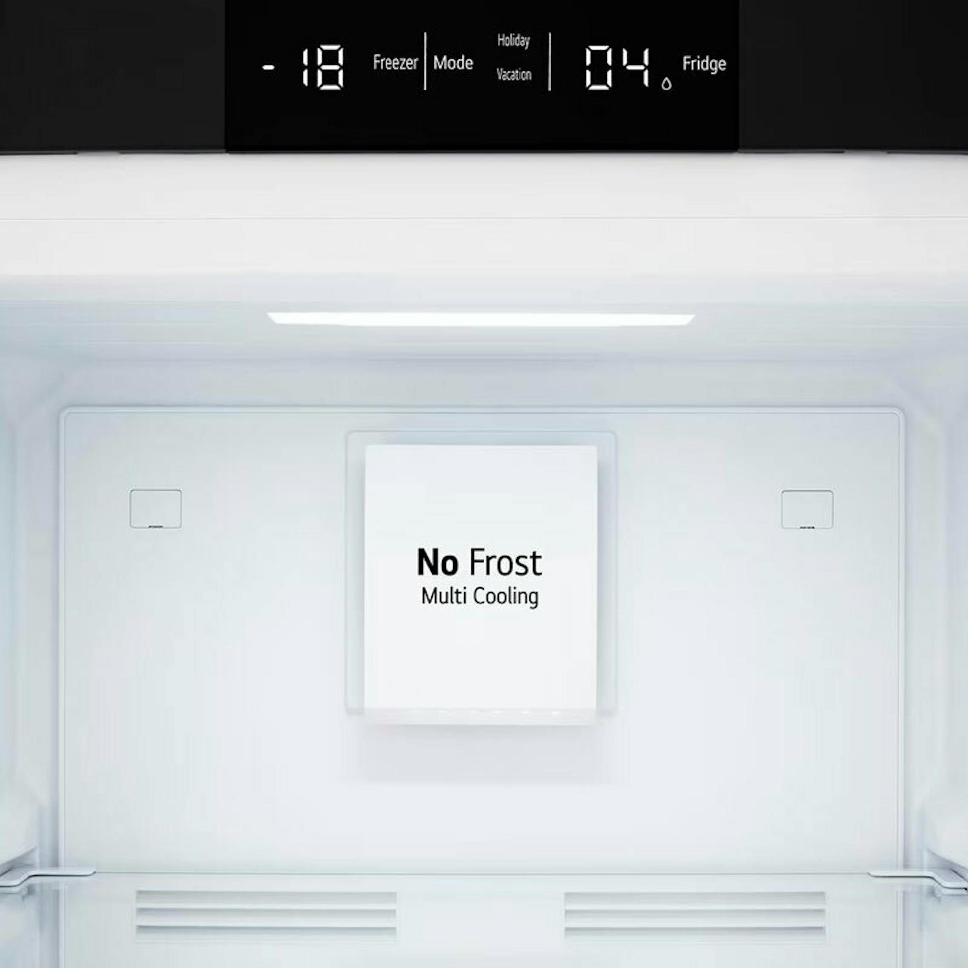 Interior del frigorífico combi integrable LG GTFN256SER con panel No Frost Multi Cooling