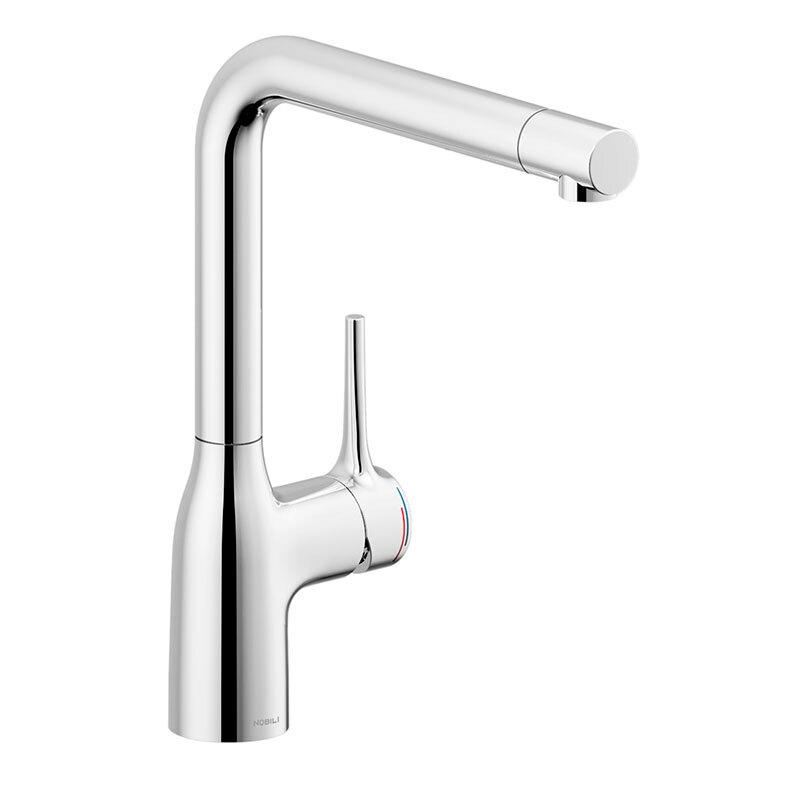 Grifo cocina Nobili CU128113CR – Monomando, Caño giratorio 180%, Ahorro 50%