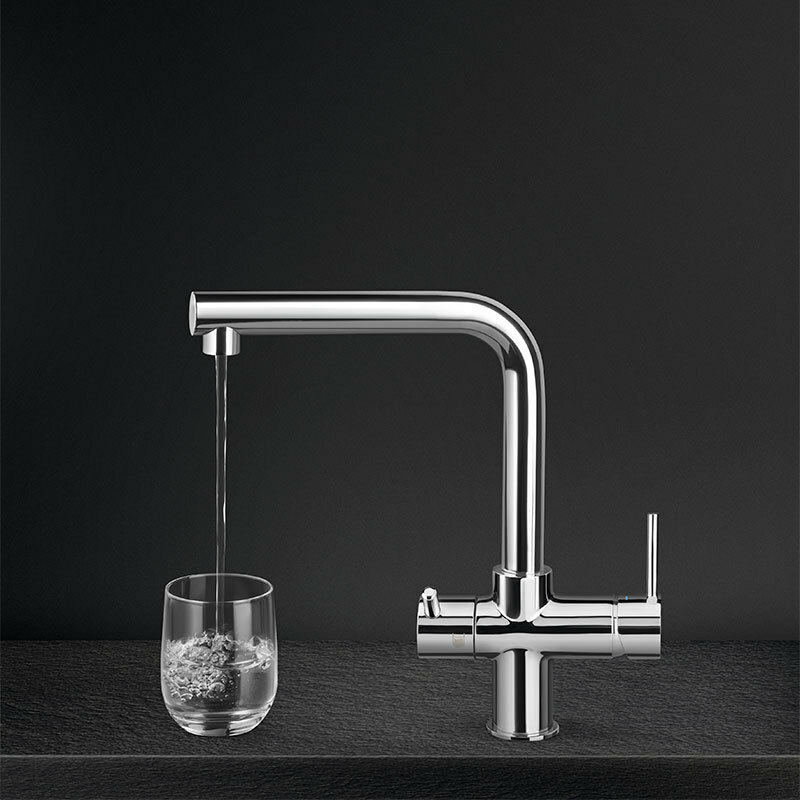 Grifo de cocina Smeg MAP99CR – cromo brillo, agua filtrada, caño 360°