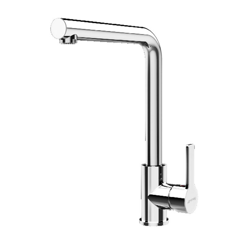 Grifo monomando de cocina Smeg MI1CR – Cromo brillante, Caño 360°, Cartucho cerámico 35 mm