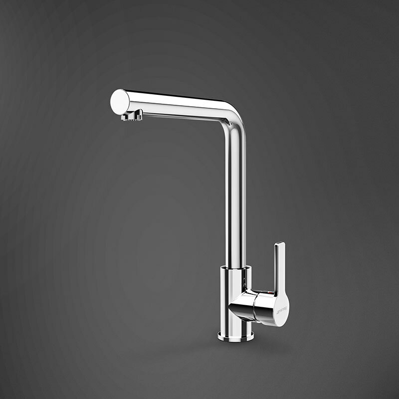 Grifo monomando de cocina Smeg MI1CR – Cromo brillante, Caño 360°, Cartucho cerámico 35 mm