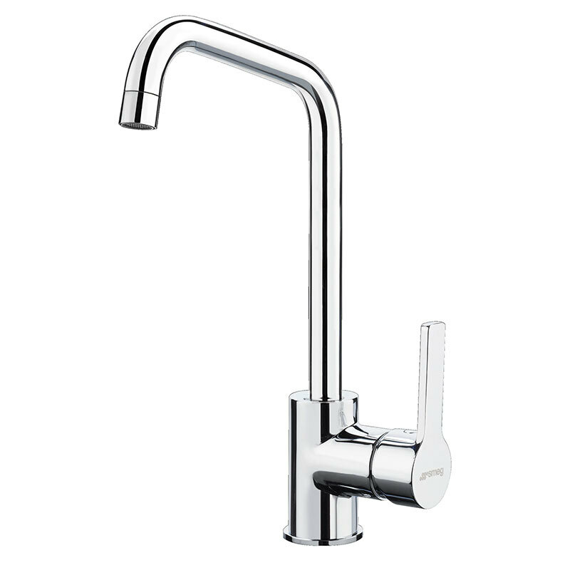 Grifo de cocina Smeg MI3CR – Monomando, Ahorro agua, Caño giratorio 360°