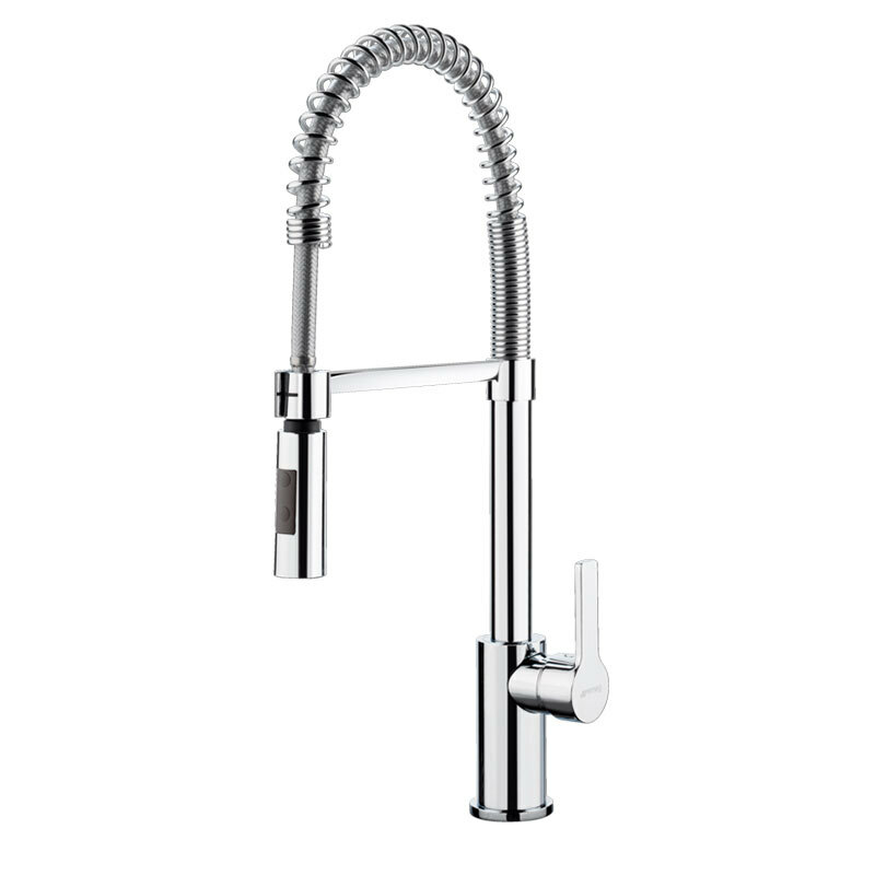 Grifo de cocina semiprofesional Smeg MID5CR – Cromo, Ducha extraíble 180°, Ahorro de agua