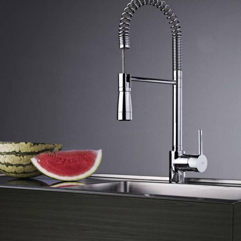 Grifo de cocina Teka ARK 939 – Caño alto giratorio, Monomando con ducha extraíble, Cartucho cerámico