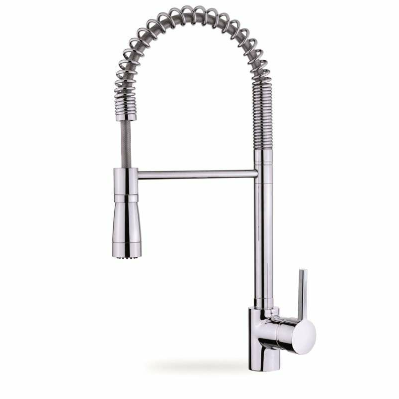 Grifo de cocina Teka ARK 939 – Caño alto giratorio, Monomando con ducha extraíble, Cartucho cerámico