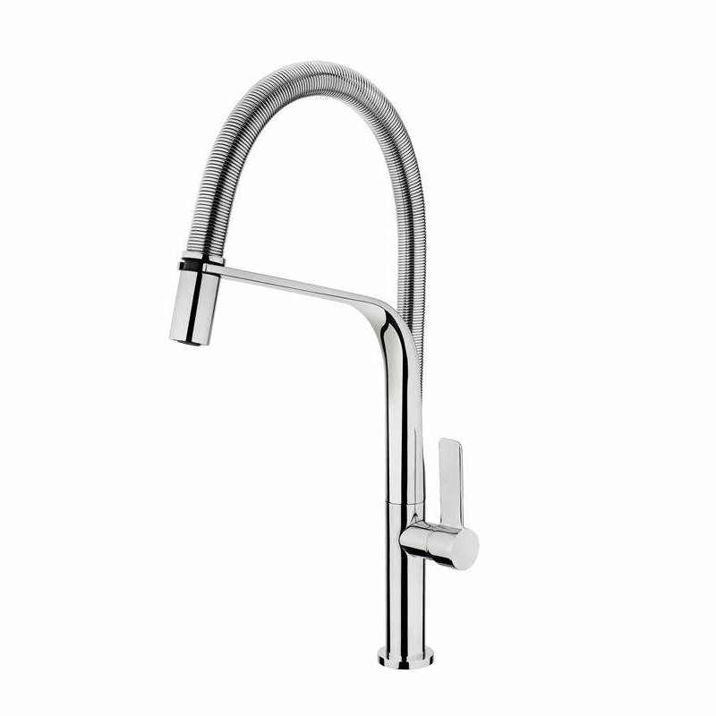 Grifo de cocina Teka FO 999 – Caño alto extraíble, Cartucho cerámico, Ahorro de agua