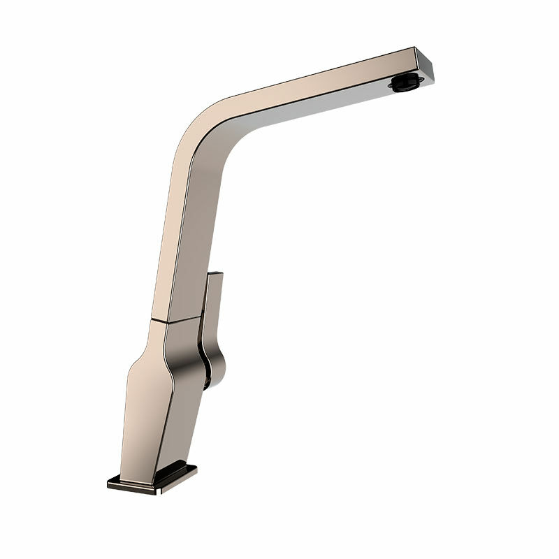 Grifo de cocina Teka ICC 915 – PVD Titanium, Caño alto giratorio, Cartucho cerámico 25 mm