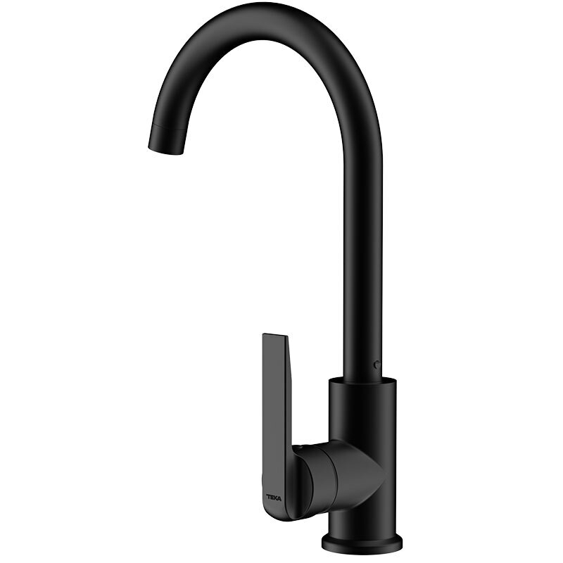 Grifo de cocina Teka IN 915 – Monomando, Caño alto 360°, Acabado negro