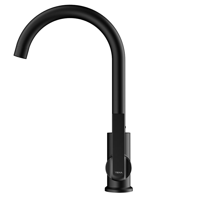Grifo de cocina Teka IN 915 – Monomando, Caño alto 360°, Acabado negro