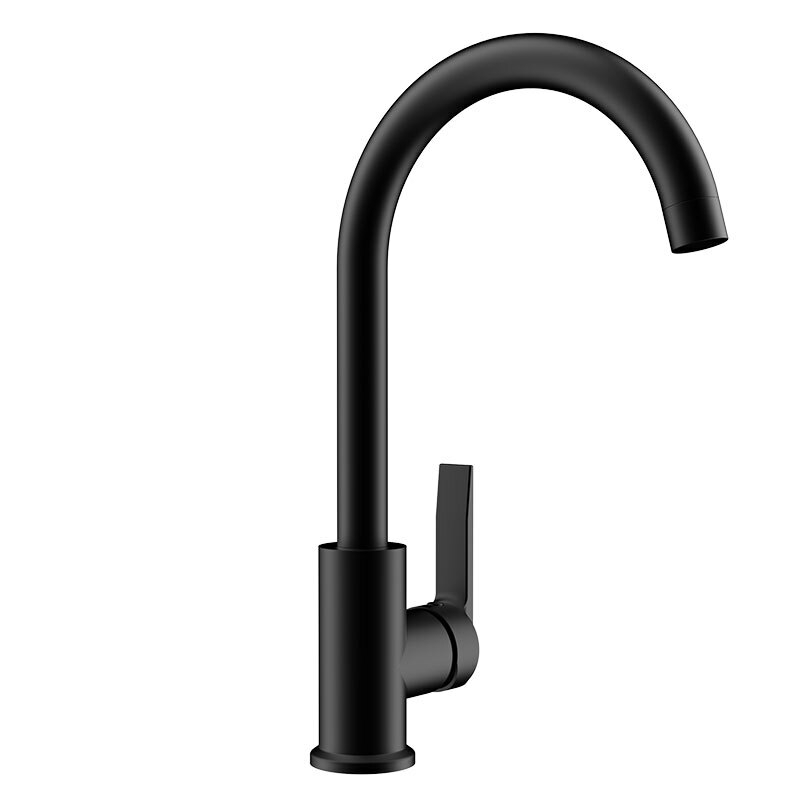 Grifo de cocina Teka IN 915 – Monomando, Caño alto 360°, Acabado negro