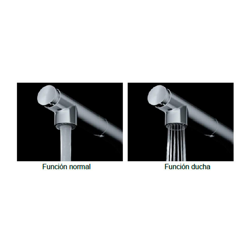 Mezclador de cocina Teka IN 938 PLUS – Caño alto extraíble, Doble chorro/ducha, Cartucho cerámico 35 mm