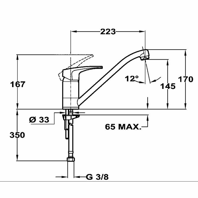Grifo de cocina Teka MS1 – Monomando, Caño giratorio, Cartucho cerámico