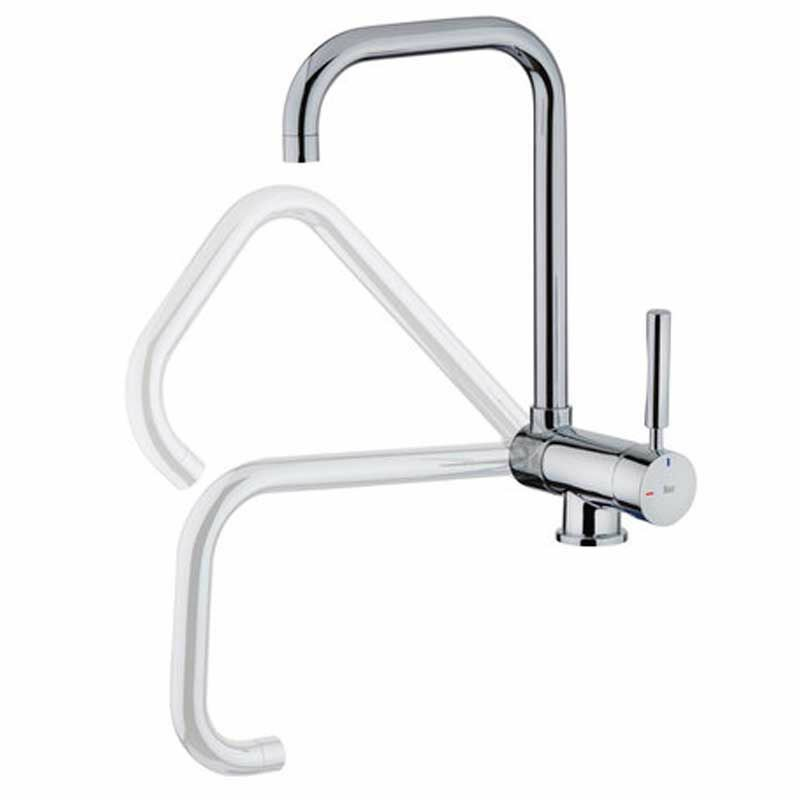 Grifo de cocina Teka MTP 984 – Monomando, Caño alto giratorio, Cromado