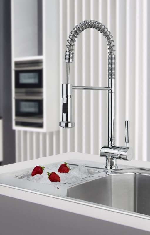 Grifo de cocina Teka MY1 – Monomando, Caño alto extraíble, Cartucho cerámico